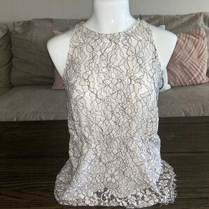 😍Ecru Cream Lace Tank Top Sleeveless size xs